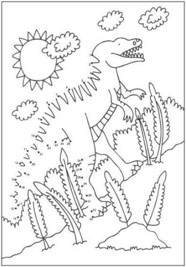 Squiggle Dinosaur Dot to Dot Colouring Books
