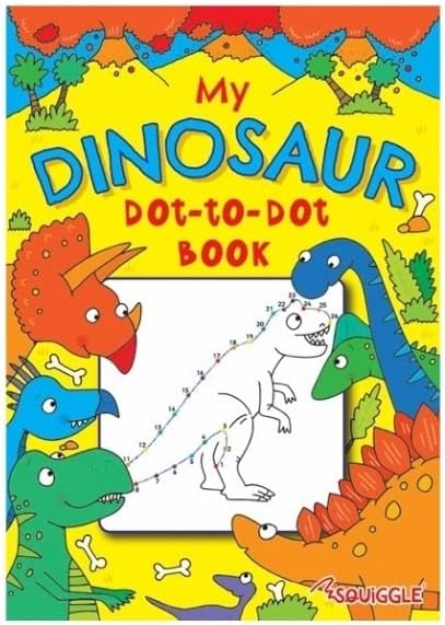 Squiggle Dinosaur Dot to Dot Colouring Books