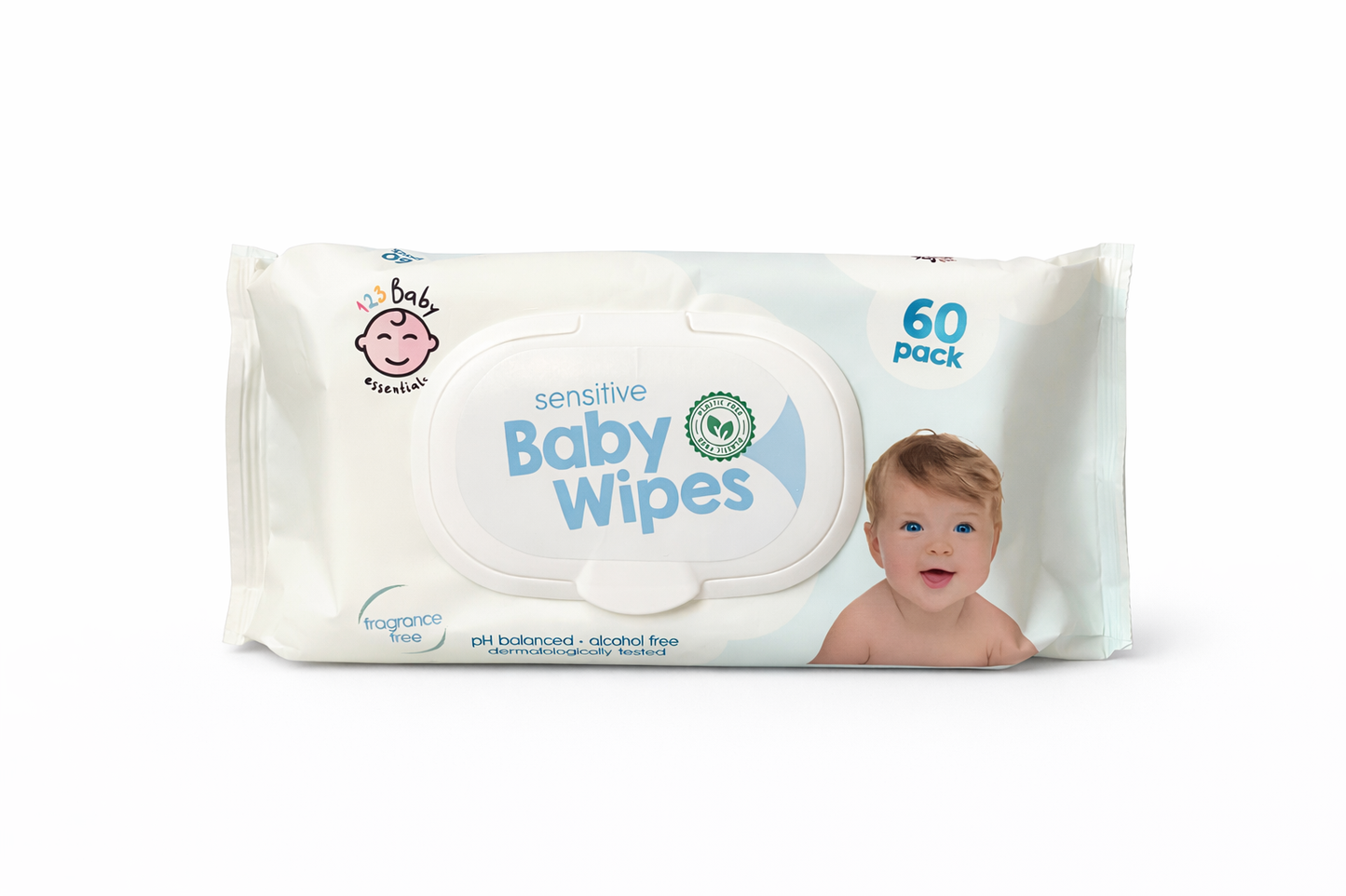 Plastic Free Sensitive Baby Wipes 60pk