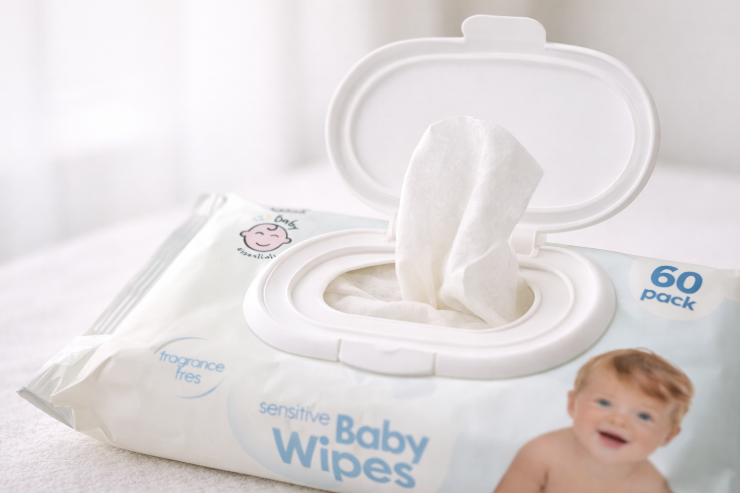 Plastic Free Sensitive Baby Wipes 60pk